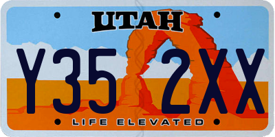 UT license plate Y352XX