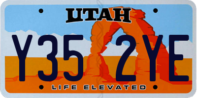 UT license plate Y352YE