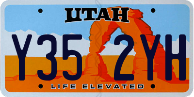 UT license plate Y352YH