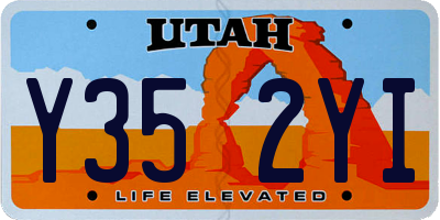 UT license plate Y352YI