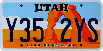 UT license plate Y352YS