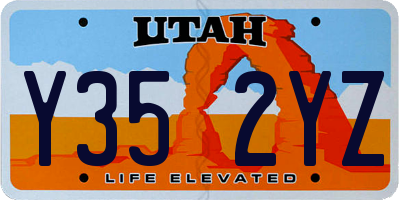 UT license plate Y352YZ