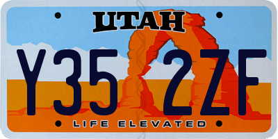 UT license plate Y352ZF