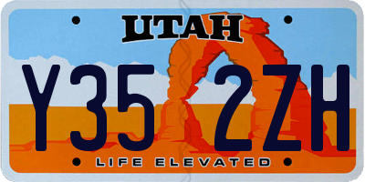 UT license plate Y352ZH