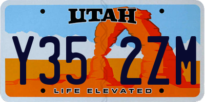 UT license plate Y352ZM