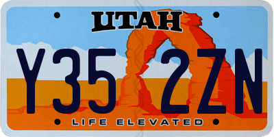 UT license plate Y352ZN