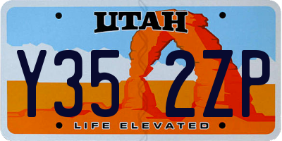 UT license plate Y352ZP