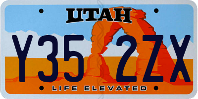 UT license plate Y352ZX