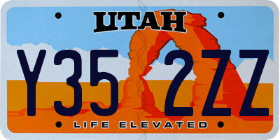 UT license plate Y352ZZ