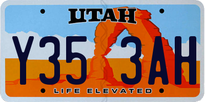 UT license plate Y353AH