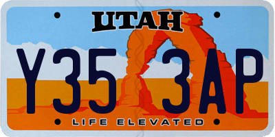 UT license plate Y353AP