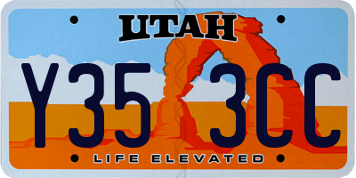 UT license plate Y353CC