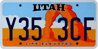 UT license plate Y353CF