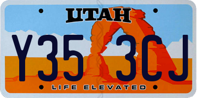 UT license plate Y353CJ