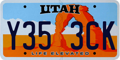UT license plate Y353CK