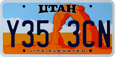 UT license plate Y353CN