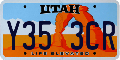 UT license plate Y353CR