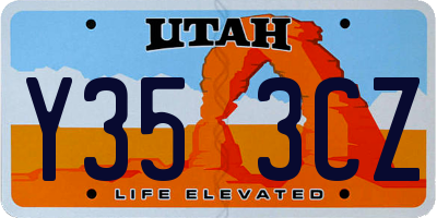 UT license plate Y353CZ