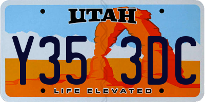 UT license plate Y353DC
