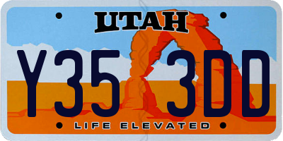 UT license plate Y353DD