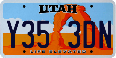 UT license plate Y353DN
