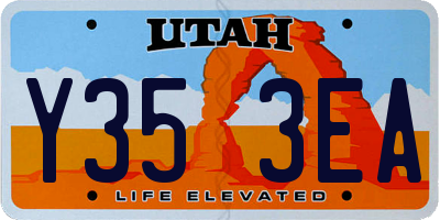 UT license plate Y353EA