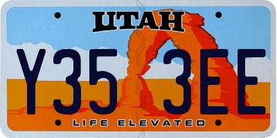 UT license plate Y353EE