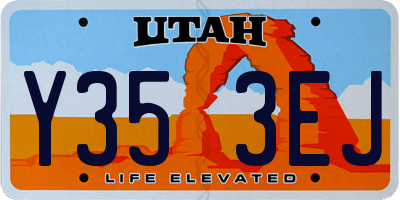 UT license plate Y353EJ
