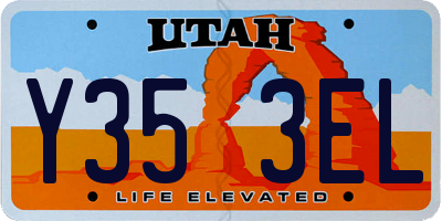 UT license plate Y353EL