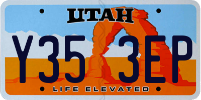 UT license plate Y353EP