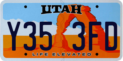 UT license plate Y353FD