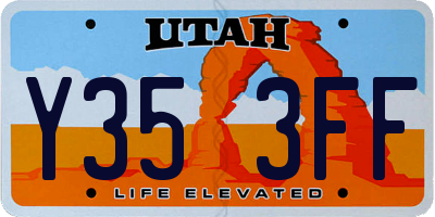 UT license plate Y353FF