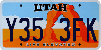 UT license plate Y353FK