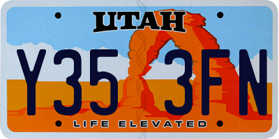 UT license plate Y353FN