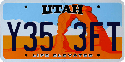 UT license plate Y353FT