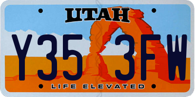 UT license plate Y353FW