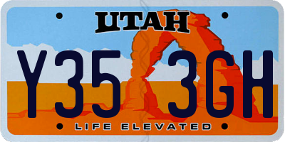 UT license plate Y353GH