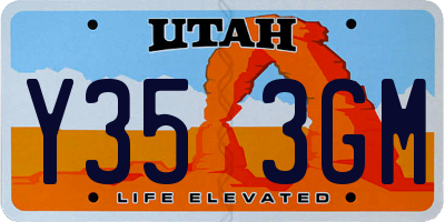 UT license plate Y353GM