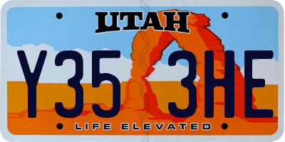 UT license plate Y353HE