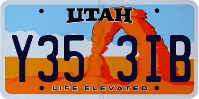 UT license plate Y353IB