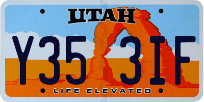 UT license plate Y353IF
