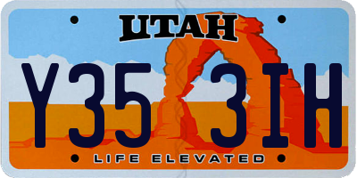 UT license plate Y353IH