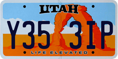 UT license plate Y353IP
