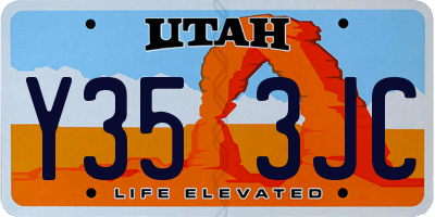 UT license plate Y353JC