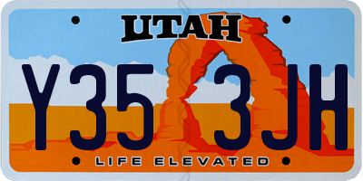 UT license plate Y353JH