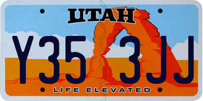 UT license plate Y353JJ