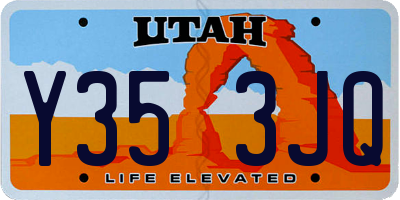 UT license plate Y353JQ