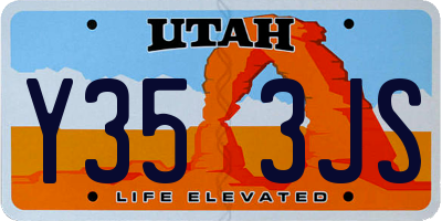 UT license plate Y353JS