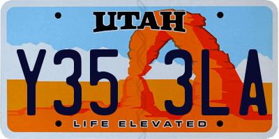 UT license plate Y353LA