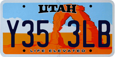 UT license plate Y353LB